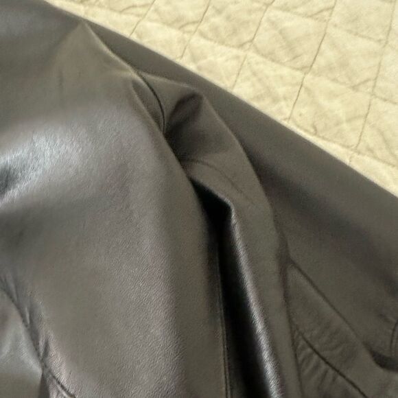 💼Lamb Nappa Leather and Fox Fur Jacket. Relaxed Fit, Stylish, Classic - Picture 10 of 16